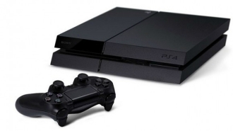 PS4 console with controller
